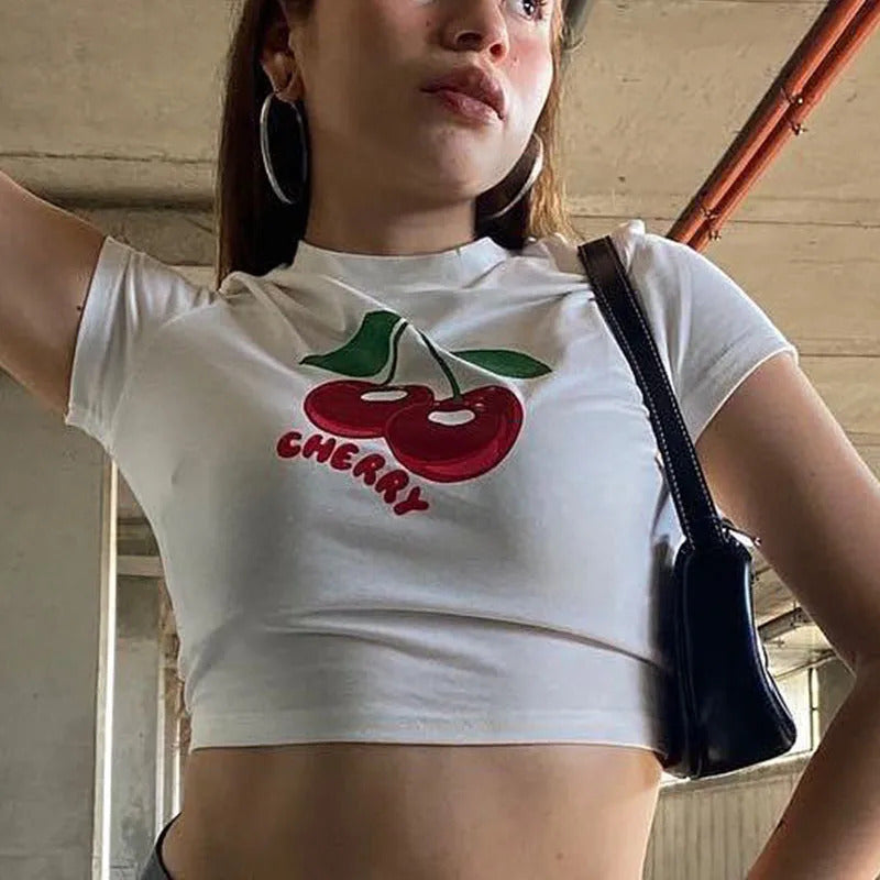 Women's Cute Cherry T-Shirt Top