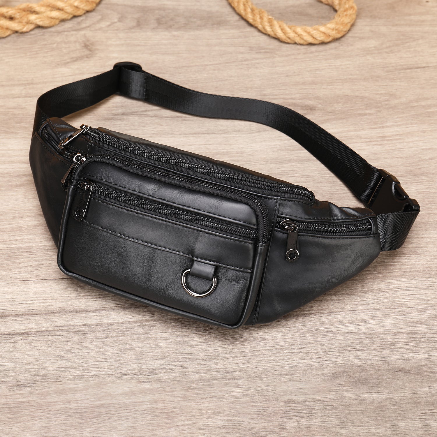 Leather Multifunctional Chest Bag Crossbody